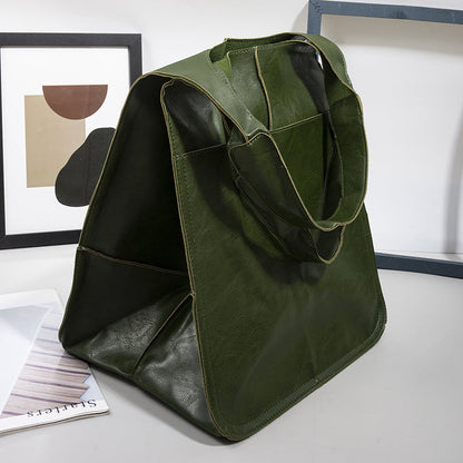 Große Leder-Handtaschen Damen Reise Tasche