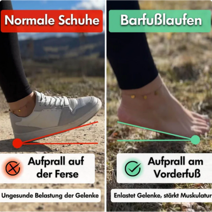 Bequeme Barfußschuhe für Frauen Natürlich Lederschuhe