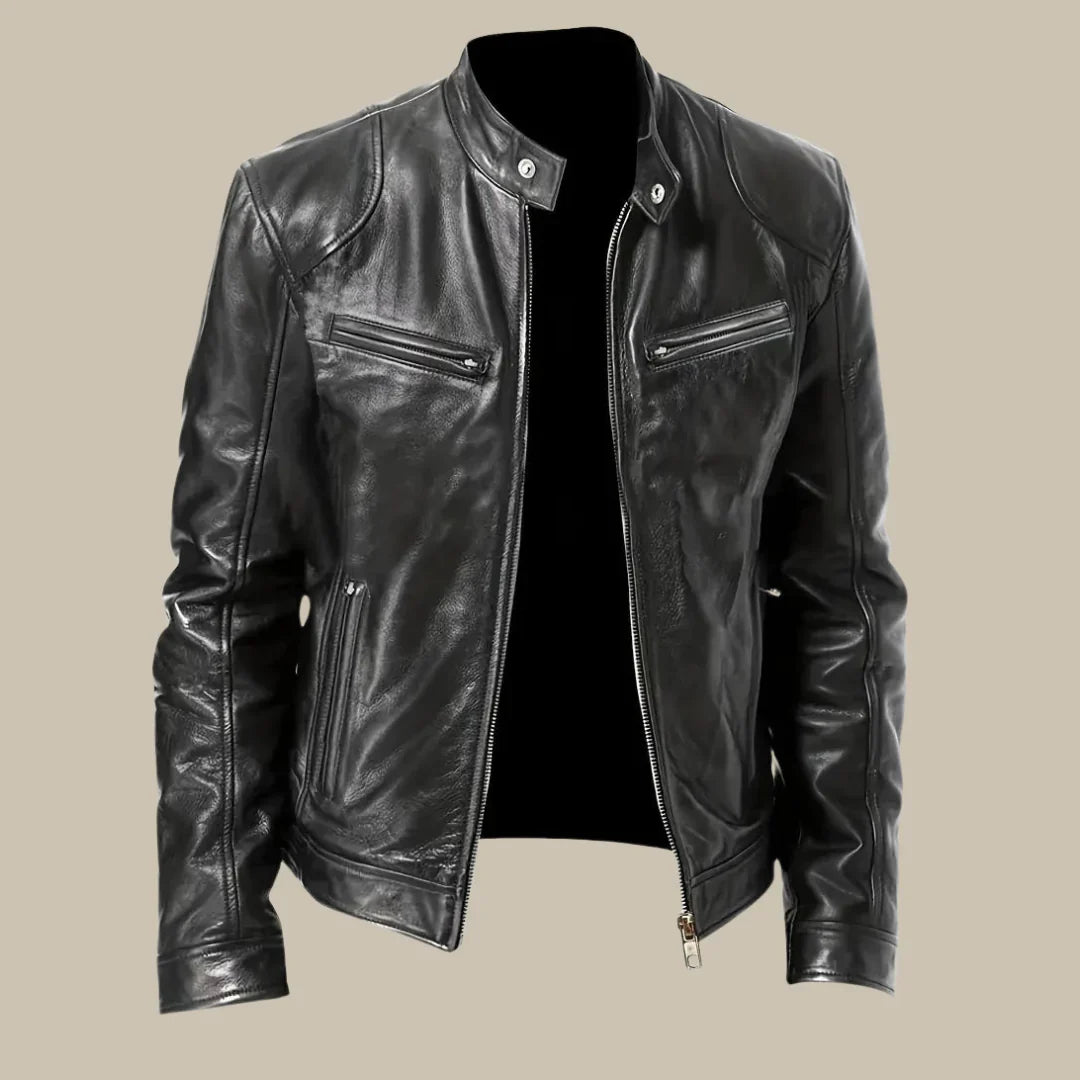 Lederschutzjacke Herren Schwarz Elegant