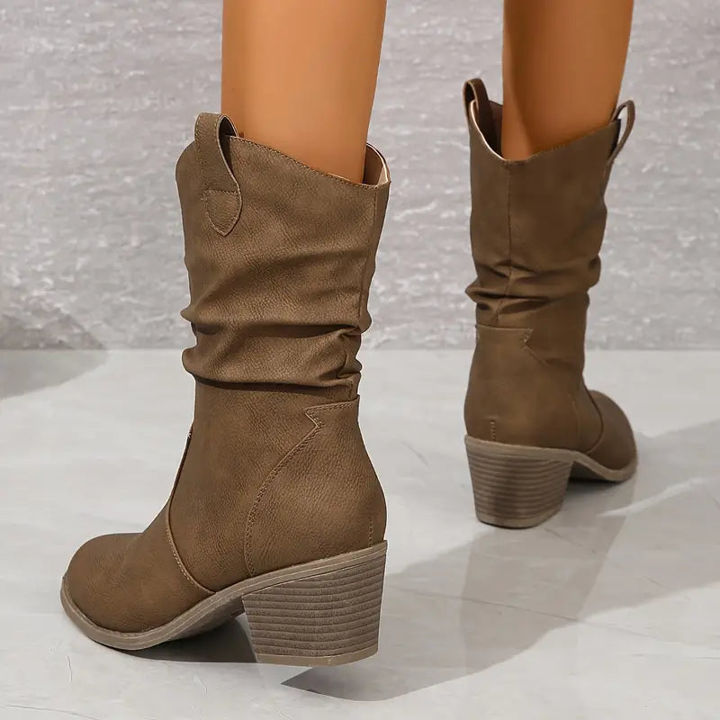 Western Stiefel Halbhoch Schuhe Damen