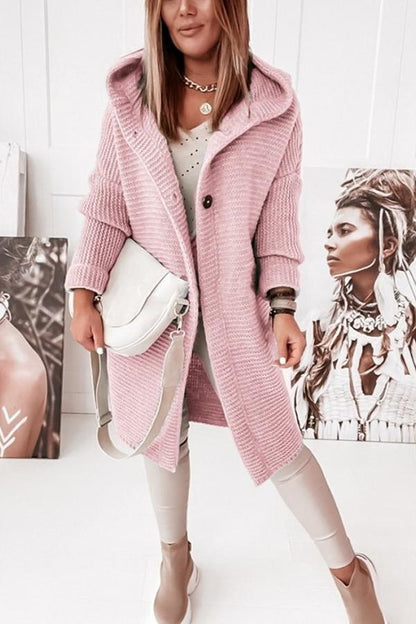 Strickjacke mit Kapuze Weich Warm Locker