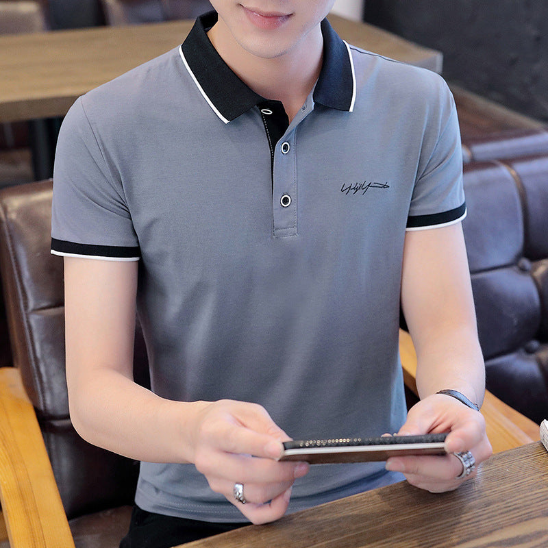 Elegantes Herren Poloshirt mit Kontrastkragen Modern