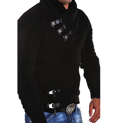 Herren Pullover Grobstrick Modern mit Rollkragen - BerlinGlamour