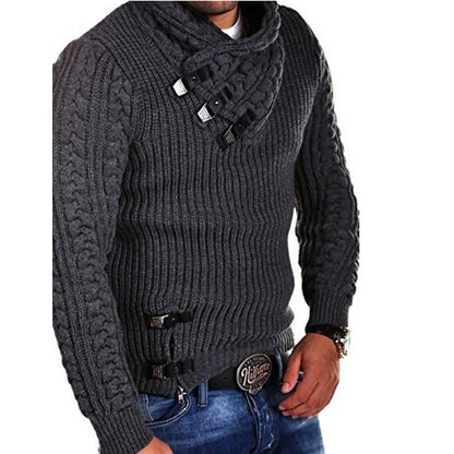 Herren Pullover Grobstrick Modern mit Rollkragen