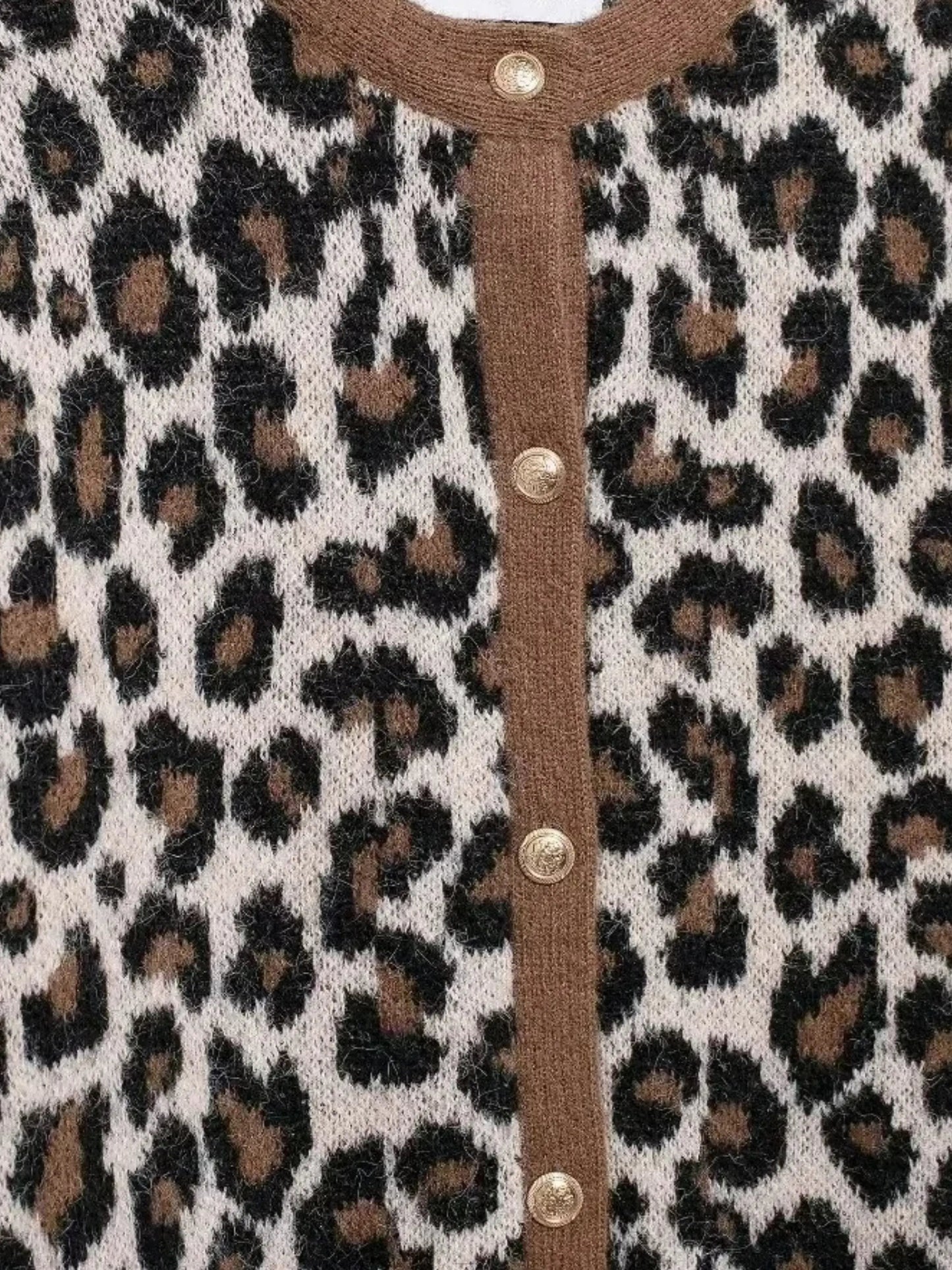 Leopard Strickjacke Frauen Trendy Modisch