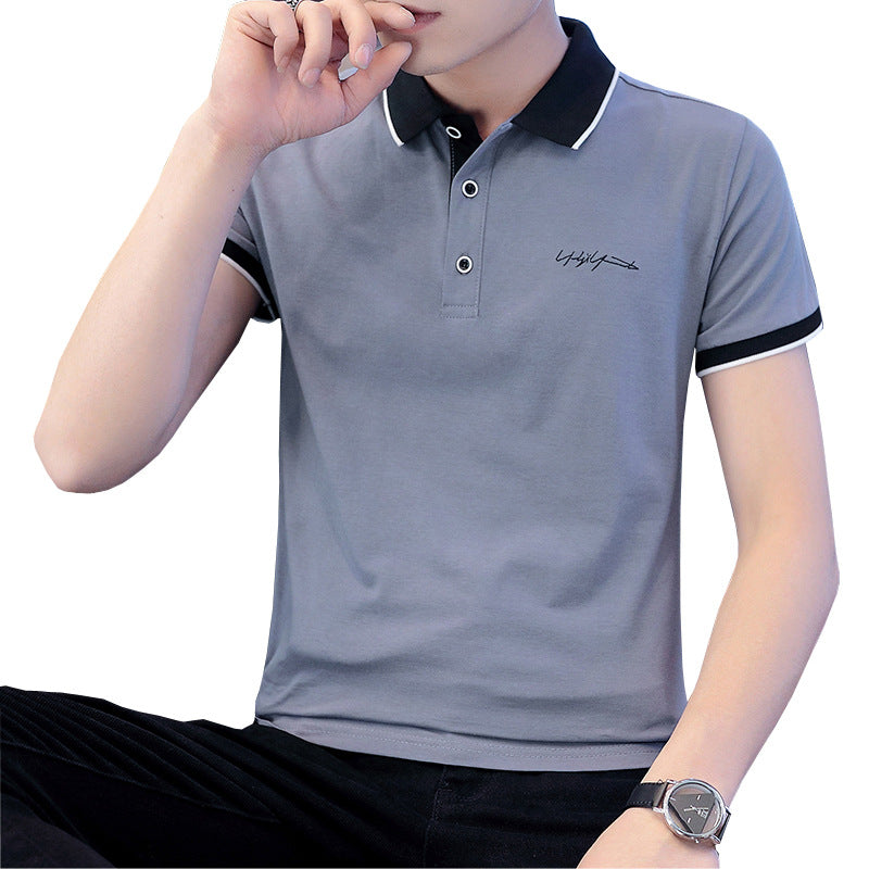Elegantes Herren Poloshirt mit Kontrastkragen Modern - BerlinGlamour