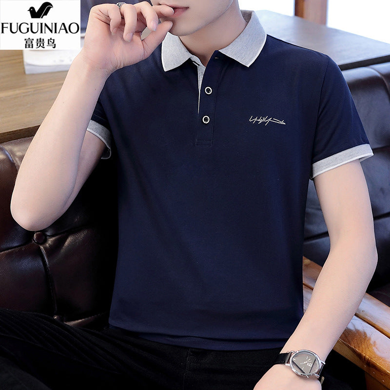 Elegantes Herren Poloshirt mit Kontrastkragen Modern