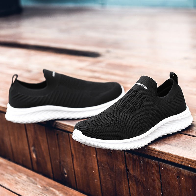 Damen Sneaker Stretch atmungsaktiv bequem Schwarz