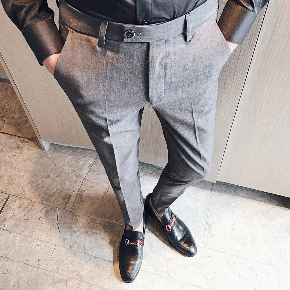 Herren Anzughose Slim Fit Hochwertig Elegant