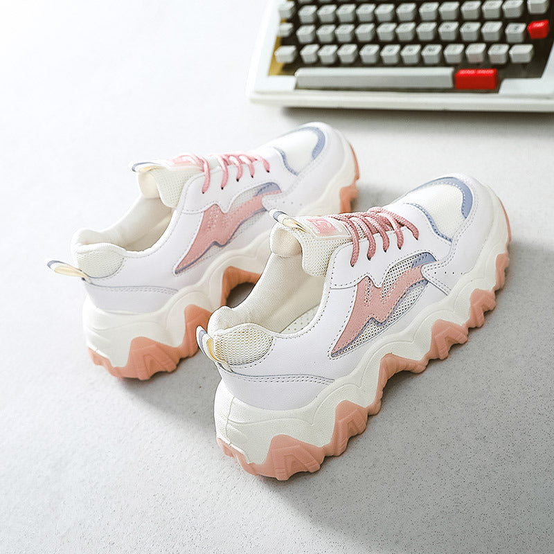 Damen Sneaker Chunky Atmungsaktiv Rutschfest Weiss - BerlinGlamour