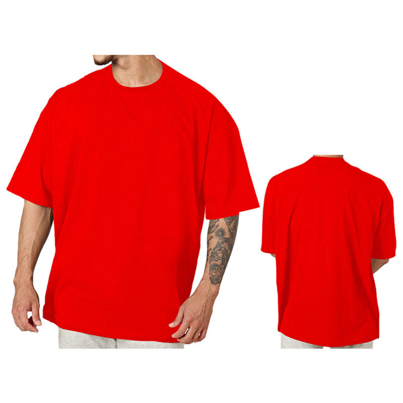 Herren T-Shirt Oversized Baumwolle Rundhals