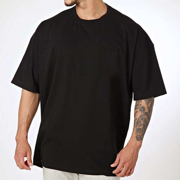 Herren T-Shirt Oversized Baumwolle Rundhals