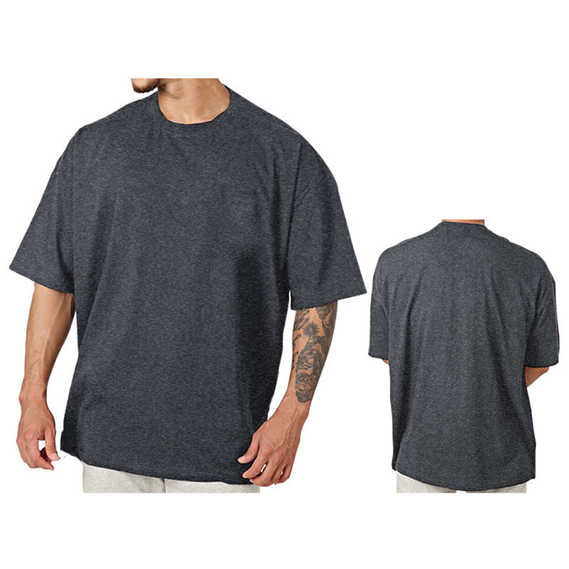Herren T-Shirt Oversized Baumwolle Rundhals