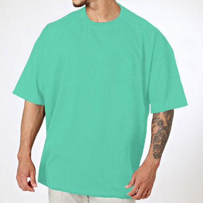 Herren T-Shirt Oversized Baumwolle Rundhals