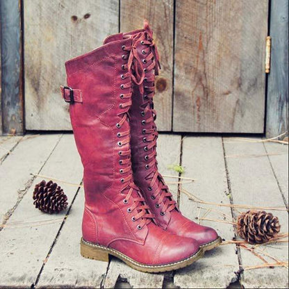 Damenschuhe Knöchelstiefel Leder Schnürstiefel Orthopädisch
