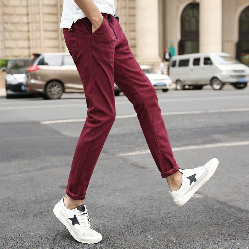 Herren Chino-Hose Slim Fit mit Taschen Modern