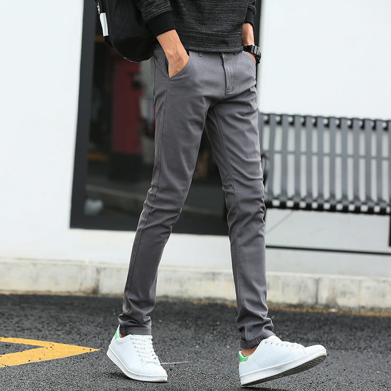 Herren Chino-Hose Slim Fit mit Taschen Modern