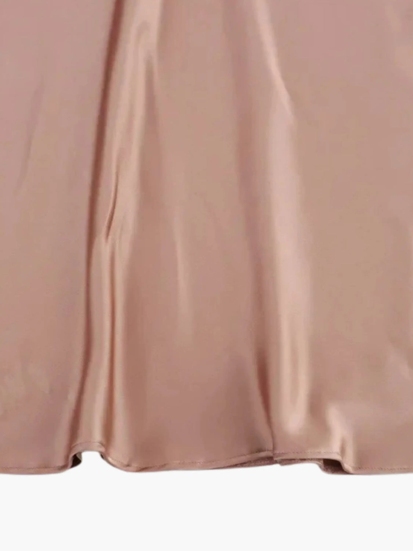 Elegantes Satin Maxikleid mit Wasserfallkragen Damen