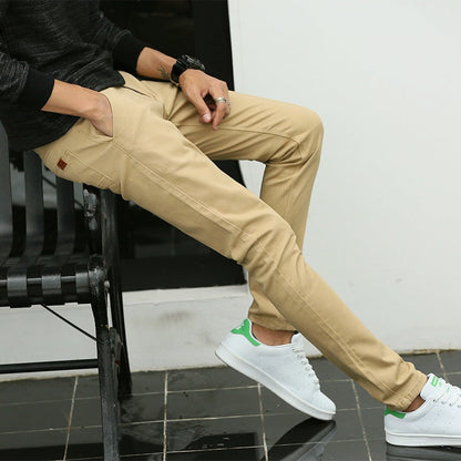 Herren Chino-Hose Slim Fit mit Taschen Modern
