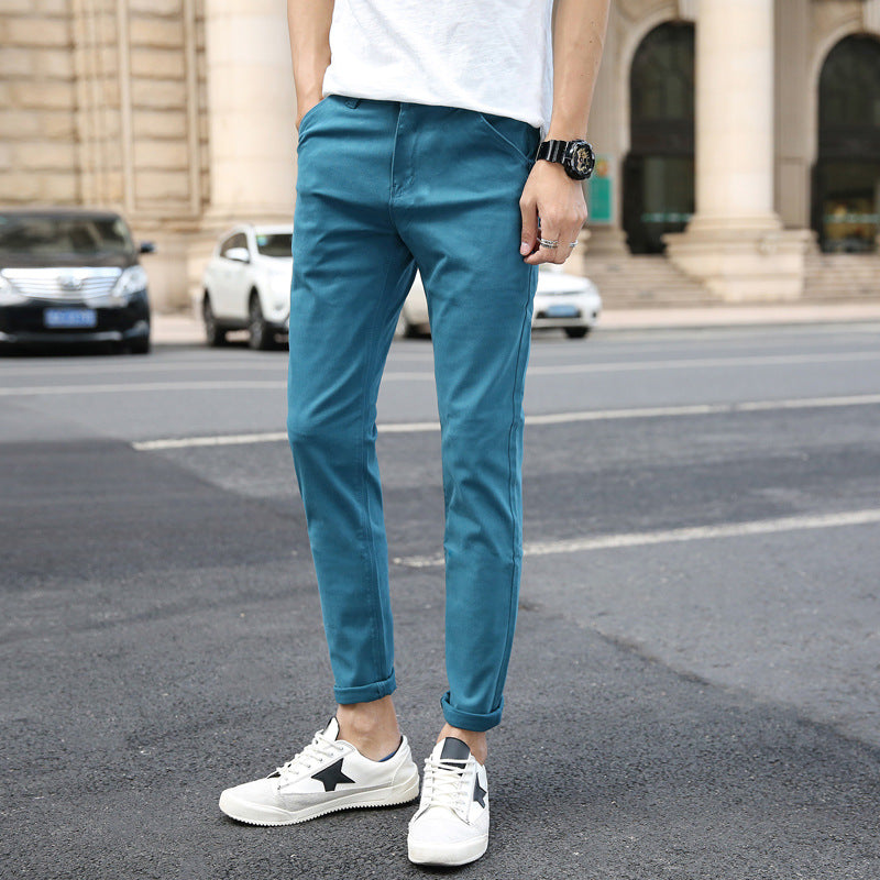 Herren Chino-Hose Slim Fit mit Taschen Modern