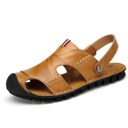 Damen Ledersandalen atmungsaktiv mit verstellbarem Riemen Luxus