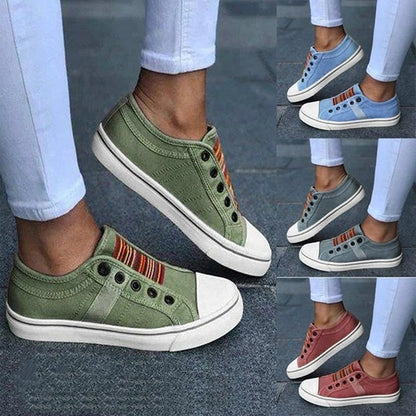 Frauen Turnschuhe Bequem Canvas Sneaker Schuhe - BerlinGlamour