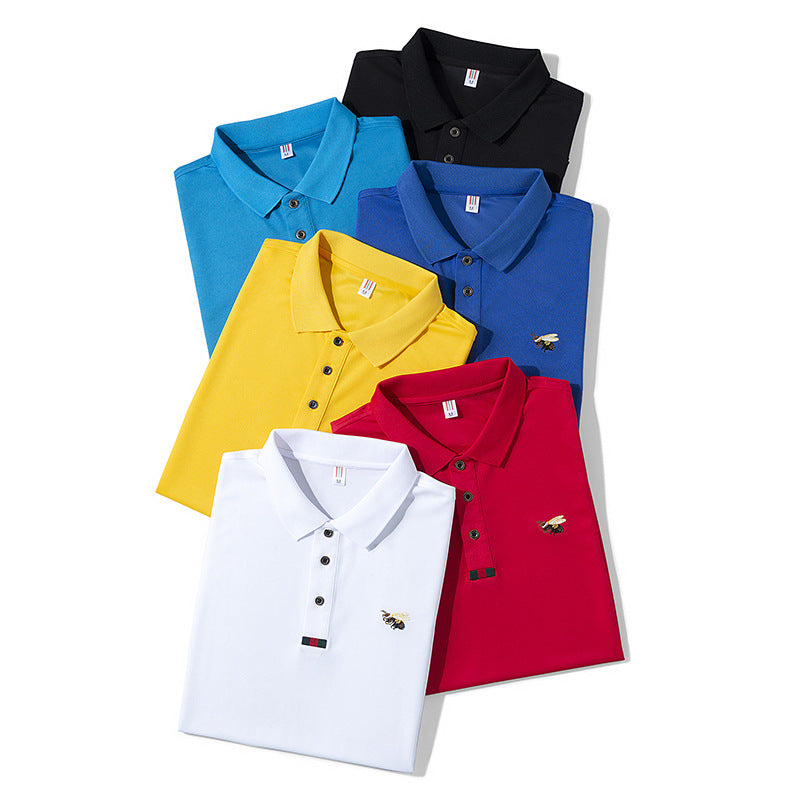 Herren Poloshirt Pflegeleicht Gestickt Modern