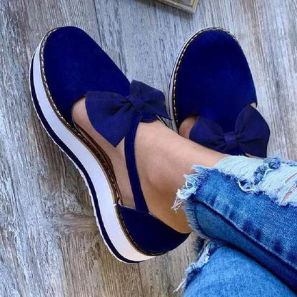 Damen Mokassinschuhe mit Schleife Elegant