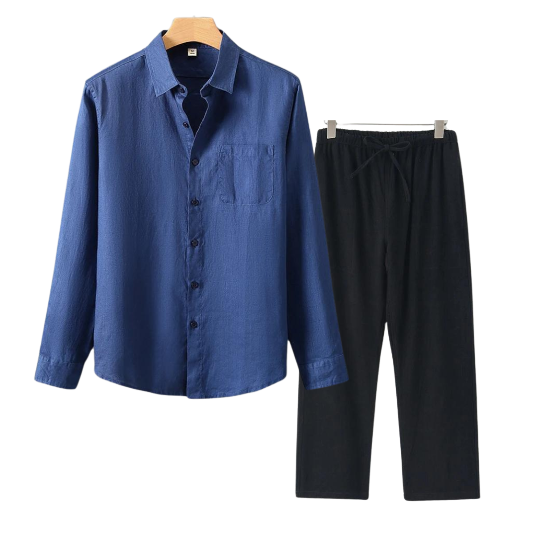 Herren Leinenanzug Klassisch Eleganter Stil