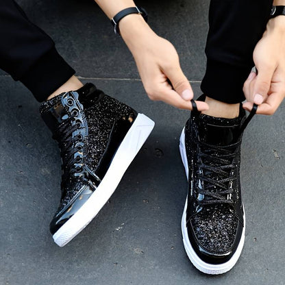 Herren Basket Schuhe Glänzend Metallic Effekt