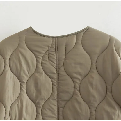 Gepolstertes Herrenjacket Rundhals Knöpfe Warm Winter