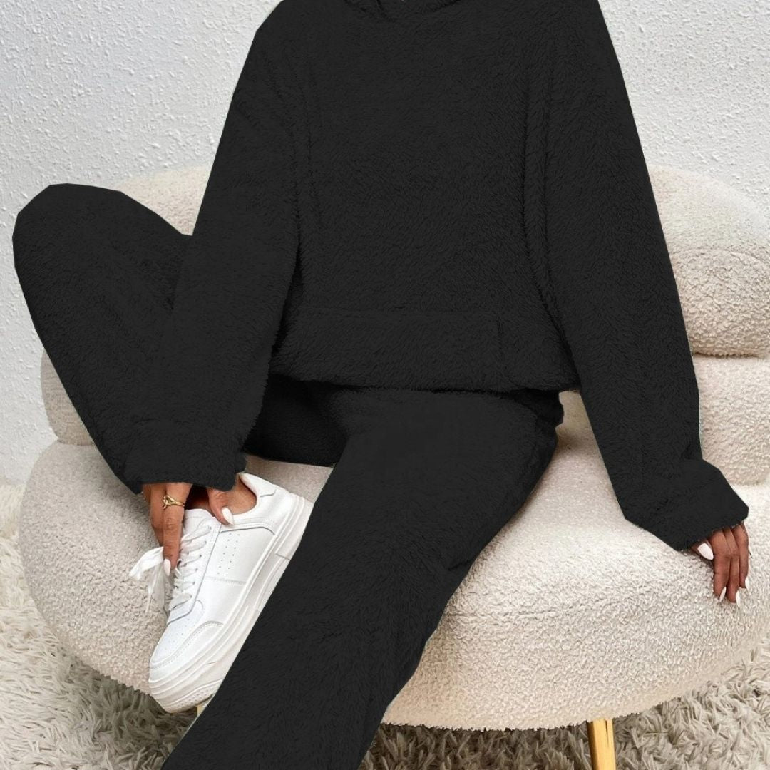 Damen Loungewear Set Frühling Cozy Kapuzen-Outfit
