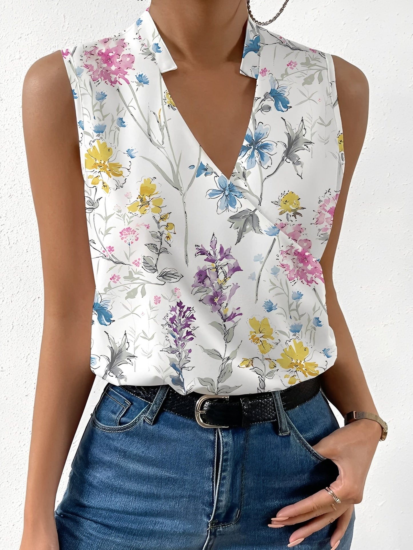 Ärmellose Damenbluse Sommerlich Elegante Bluse - BerlinGlamour