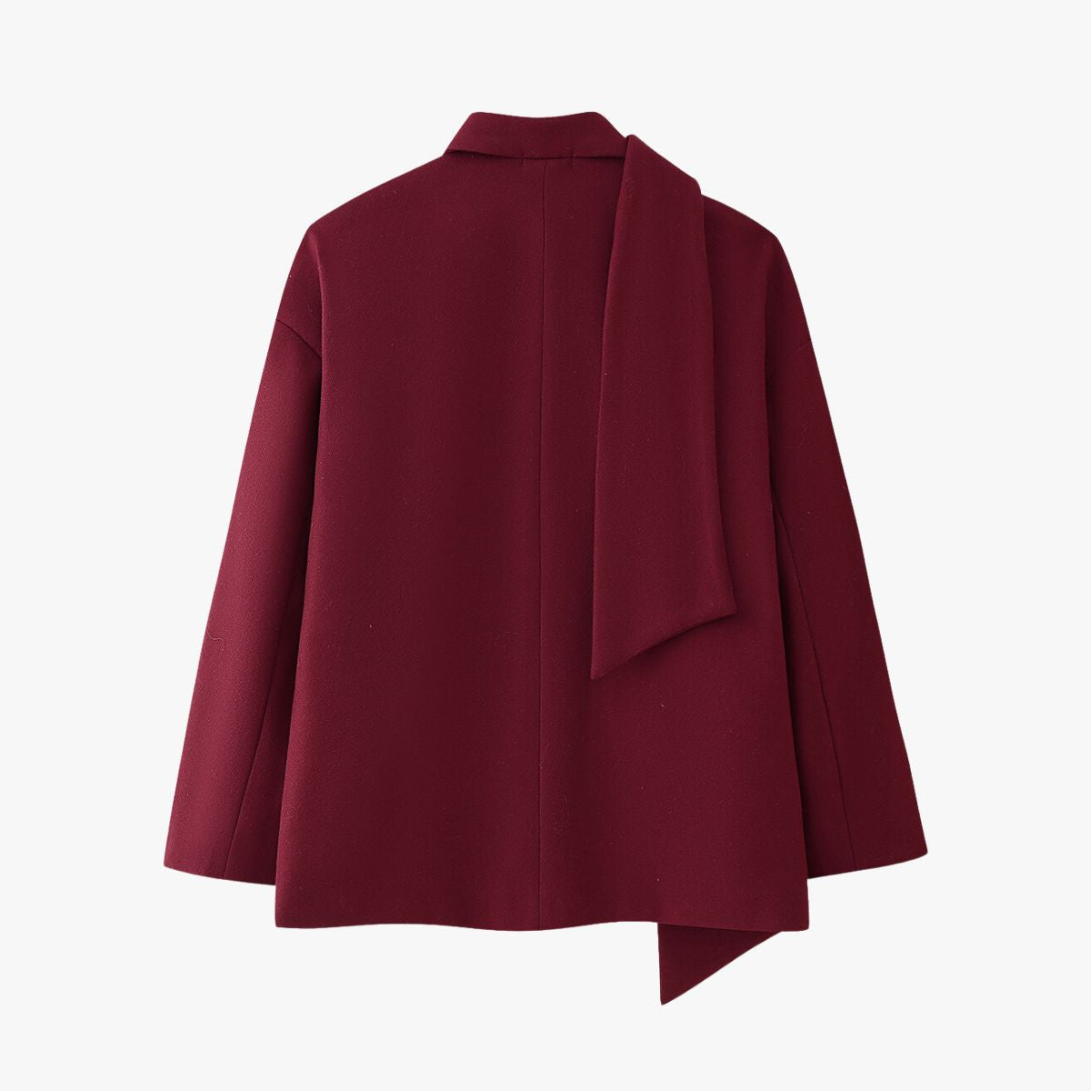 Kurzmantel Damen Rot Modern mit Schal