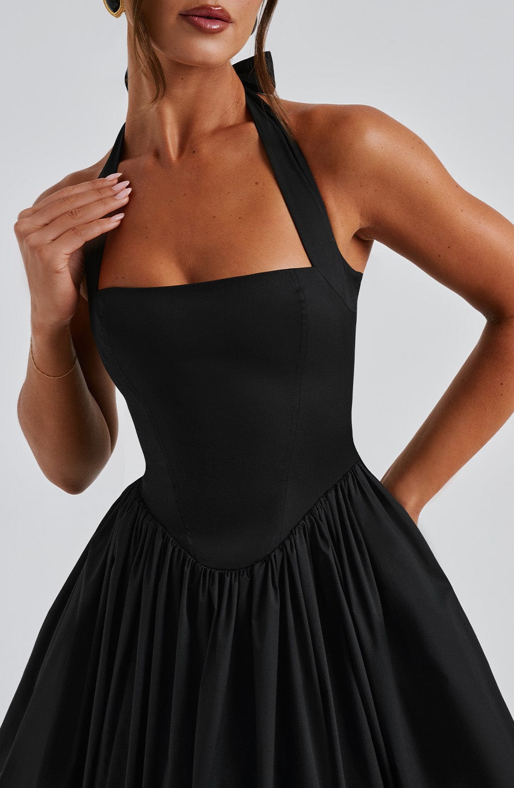 Hochzeitskleid Damen Midi Kleid für Gäste Elegant