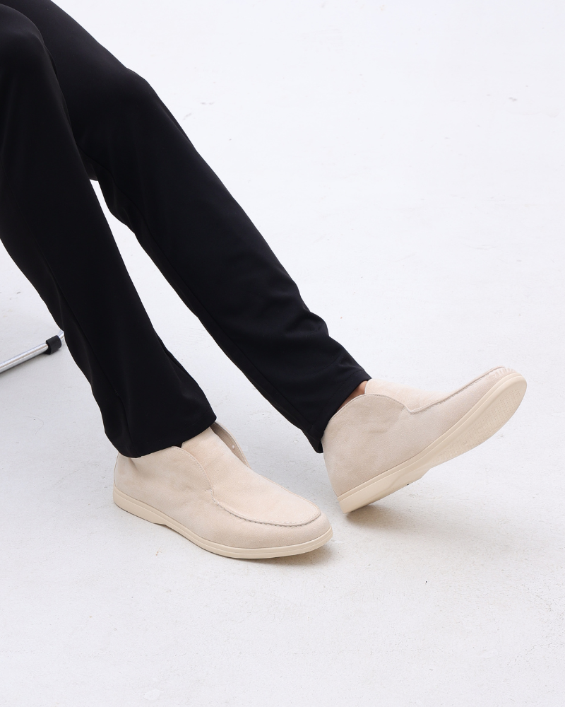Herren Halbschuh Elegant Braun Lederschuhe Business