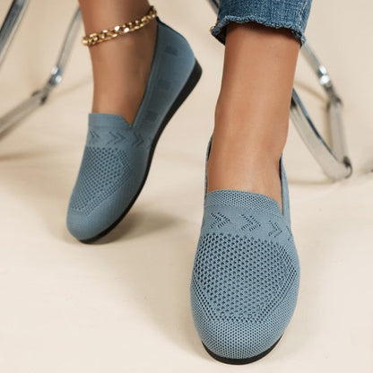Blaue Sportschuhe Atmungsaktiv Netz Laufschuhe