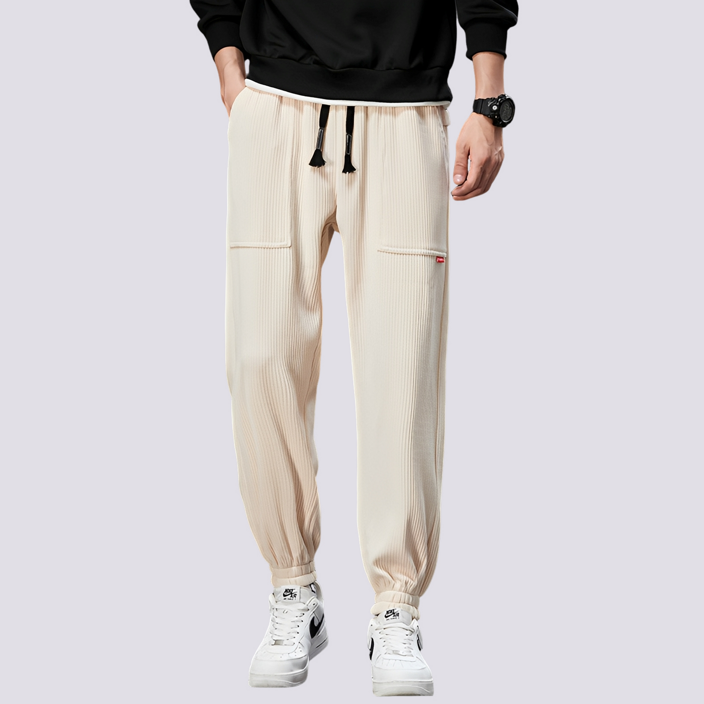 Bequeme Cord-Herrenhose Jogginghose Lässig - BerlinGlamour