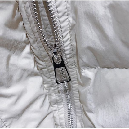 Übergroße Damen Pufferjacke Warm mit Hochem Kragen