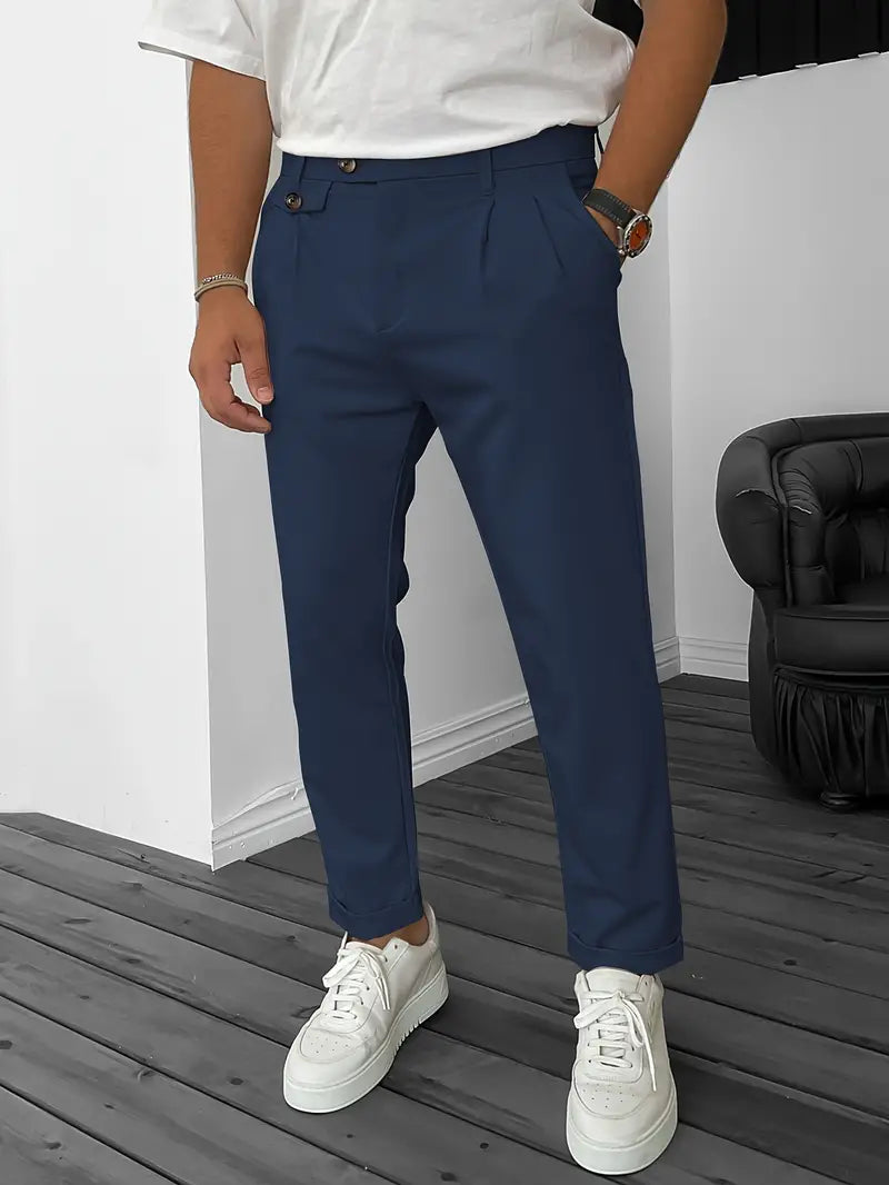 Bequeme Herrenhose Modern mit Elastikbaumwolle