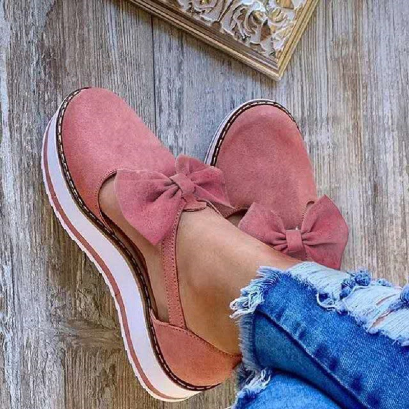 Damen Mokassinschuhe mit Schleife Elegant
