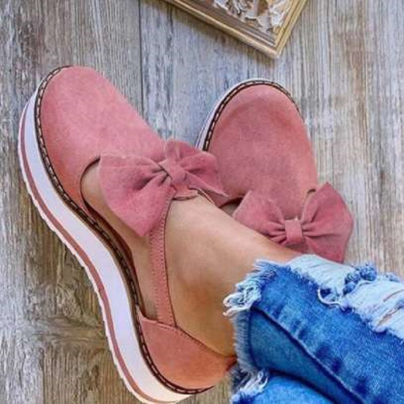 Damen Mokassinschuhe mit Schleife Elegant