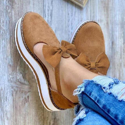 Damen Mokassinschuhe mit Schleife Elegant