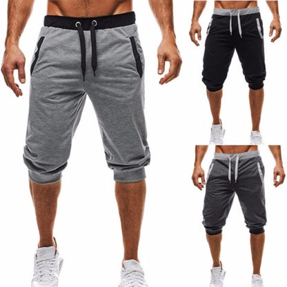Herren Sportshorts Kapuzenjacke Elastisch Mit Taschen