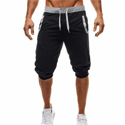 Herren Sport Shorts Capris elastisch mit verstellbarem Bund