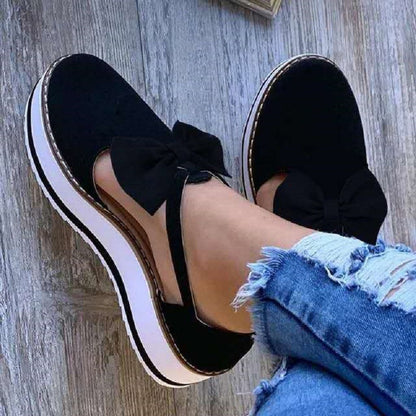 Damen Mokassinschuhe mit Schleife Elegant