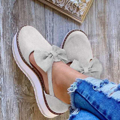 Damen Mokassinschuhe mit Schleife Elegant