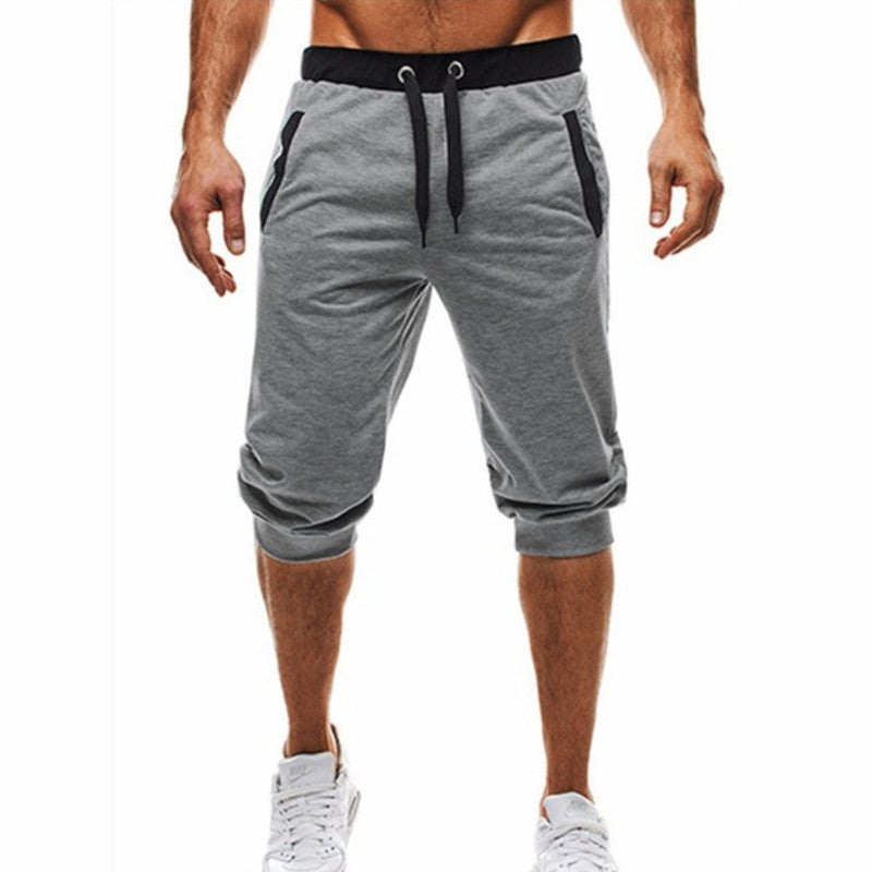 Herren Sportshorts Kapuzenjacke Elastisch Mit Taschen