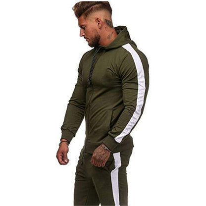 Herren Kapuzenjacke Sportlich Mit Kontrastdetails
