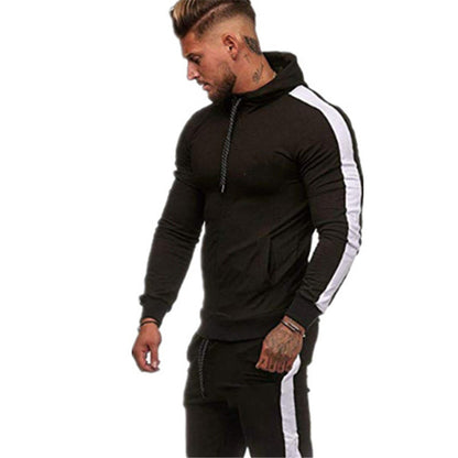Herren Kapuzenjacke Sportlich Mit Kontrastdetails